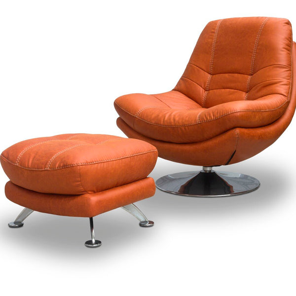 Axis Swivel Chair Footstool Pumpkin