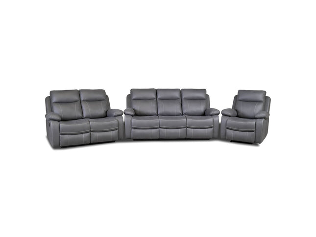 3 seater sofa 2 seater sofa single recliner chair in grey fabric
