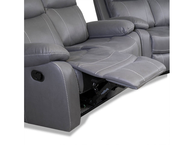 Cambridge Fabric Grey Recliner Sofas