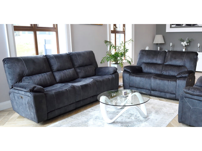 Hamilton Dark Grey Manual Recliner Sofas