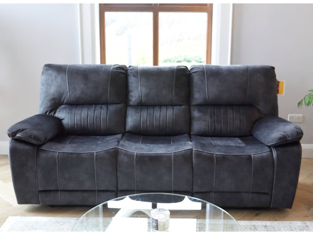 Hamilton Dark Grey Manual Recliner Sofas
