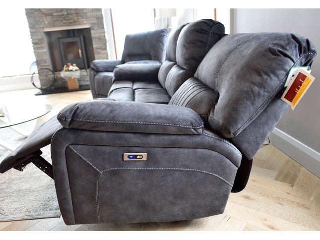 Hamilton Dark Grey Manual Recliner Sofas
