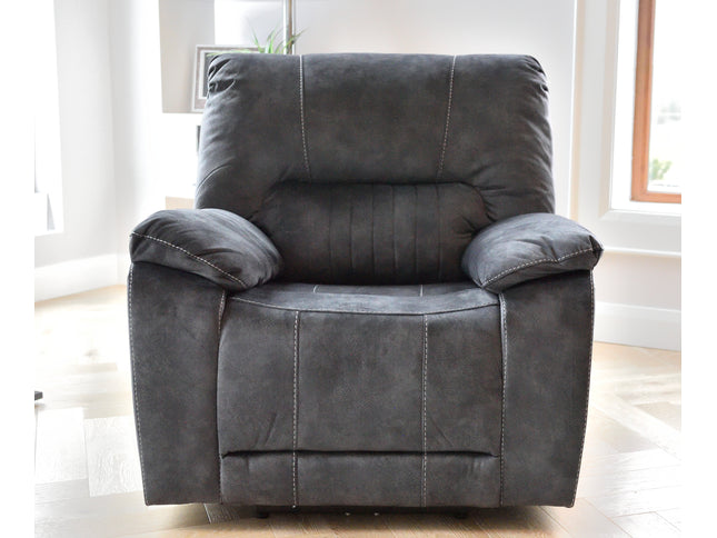 Hamilton Dark Grey Manual Recliner Sofas