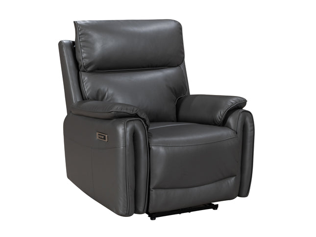 Alexis Grey Leather POWER Recliner Sofas