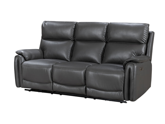 Alexis Grey Leather POWER Recliner Sofas