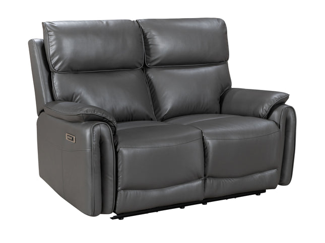 Alexis Grey Leather POWER Recliner Sofas