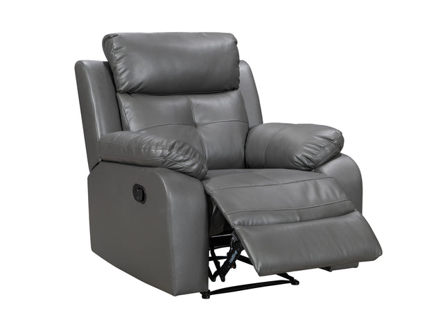 recliner chair leather grey