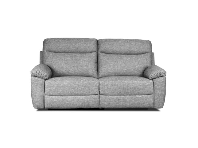 Dunluce Light Grey Fabric Recliner Sofas