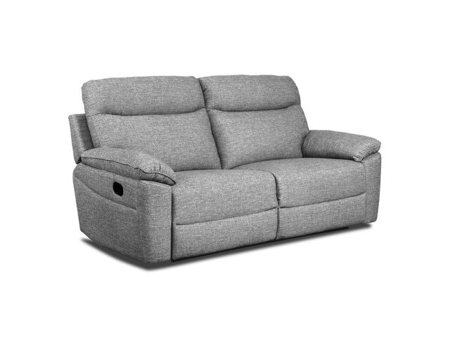 Dunluce Light Grey Fabric Recliner Sofas