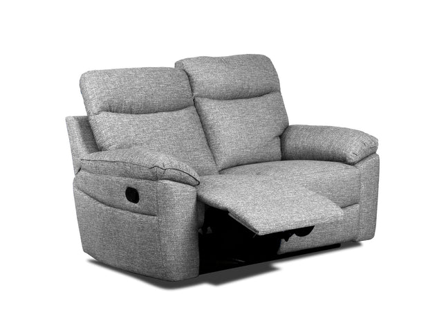 Dunluce Light Grey Fabric Recliner Sofas