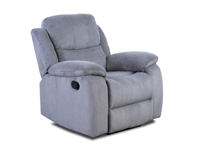 3+1+1 Seater Grey Fabric Recliner Sofas, Emma