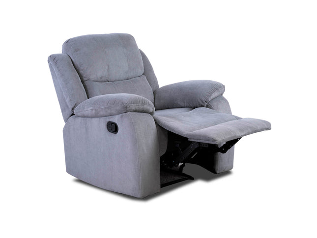 3+1+1 Seater Grey Fabric Recliner Sofas, Emma