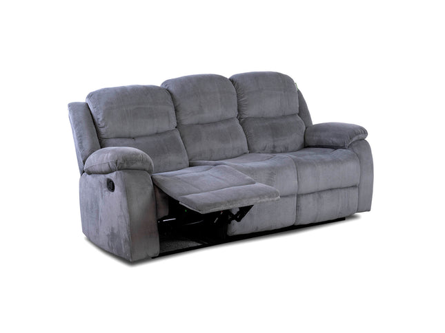 3+1+1 Seater Grey Fabric Recliner Sofas, Emma