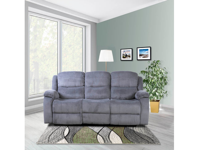 3+1+1 Seater Grey Fabric Recliner Sofas, Emma