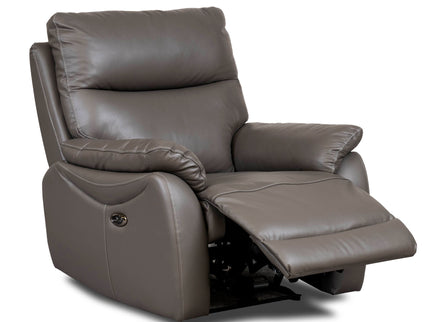 Leather 1 seater power recliner chair, USB charging points