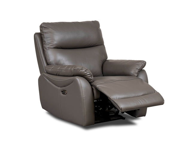 Leather 1 seater power recliner chair, USB charging points
