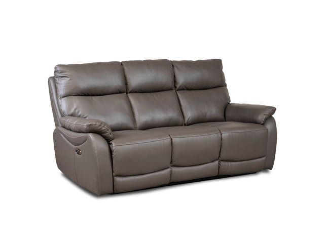 Leather 3 seater power recliner sofa, USB charging points