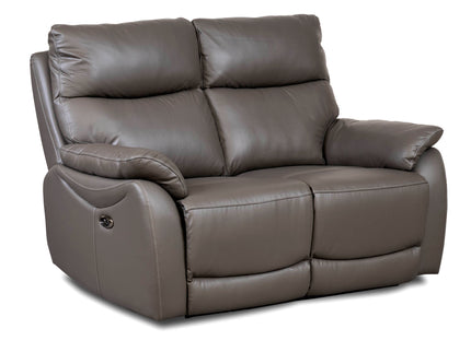 Leather 2 seater power recliner sofa, USB charging points