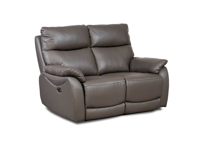 Leather 2 seater power recliner sofa, USB charging points