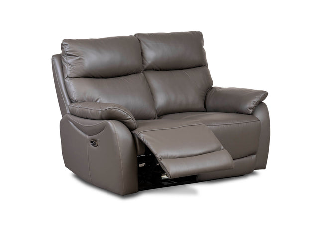 Leather 2 seater power recliner sofa, USB charging points