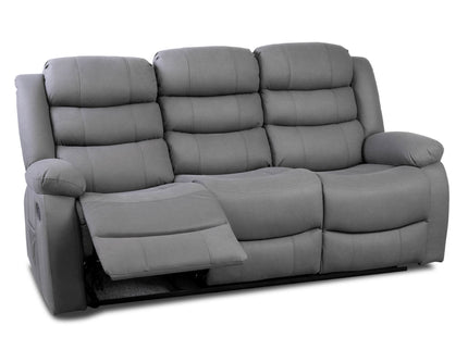 3 seater recliner sofa in forest grey fabric