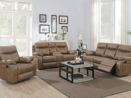 Moneen Tan Fabric Recliner Sofas