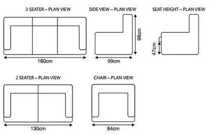 Parker Half Leather Sofas - Tabac Colour