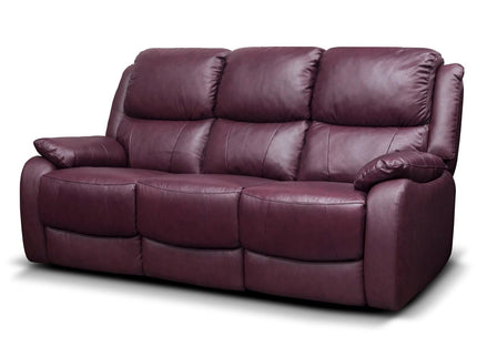 Parker Half Leather Sofas - Wine Colour