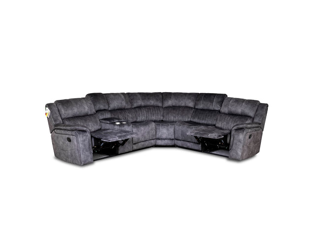 Platina Dark Grey Recliner Corner Sofas