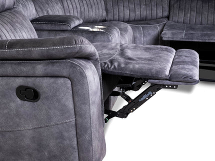 Platina Dark Grey Recliner Corner Sofas