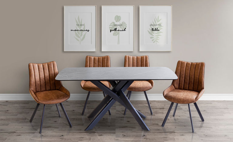 Extendable dining table and chairs