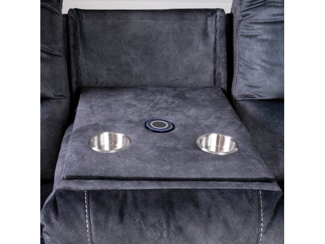 Hamilton Dark Grey Manual Recliner Sofas