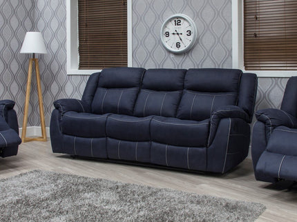 Walton Denim Blue Fabric Recliner Sofas