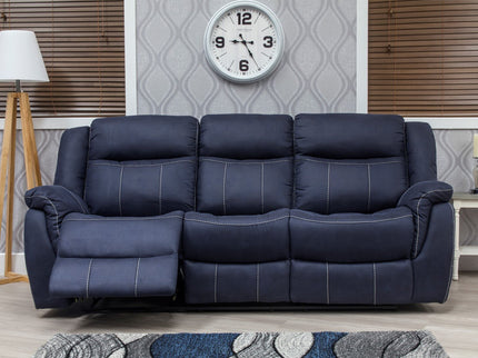 Walton Denim Blue Fabric Recliner Sofas