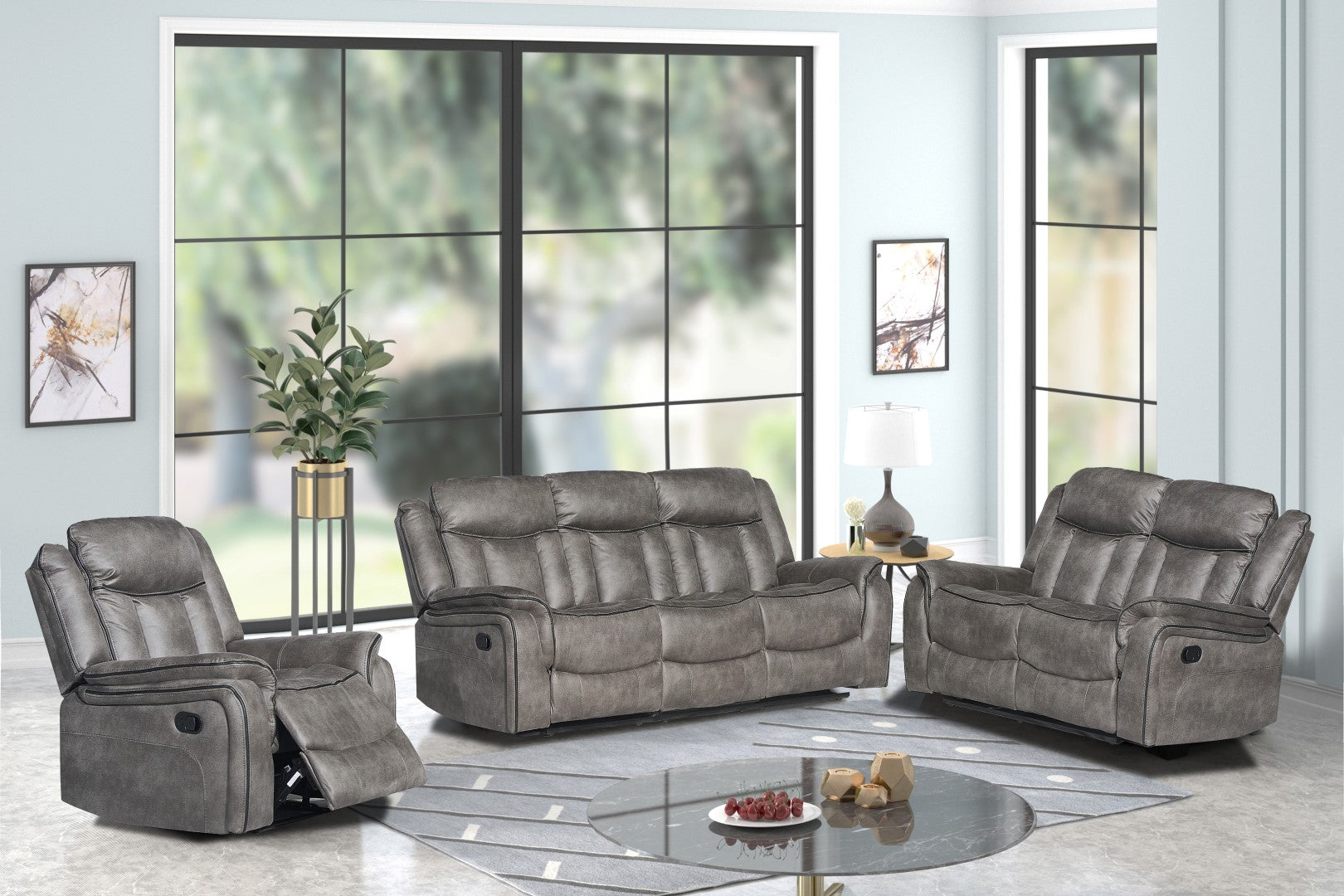 Athens Fabric Reclining Sofas