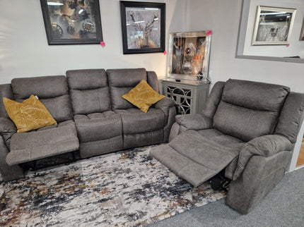 Walton Grey Fabric Recliner Sofas