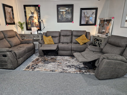 Walton Grey Fabric Recliner Sofas