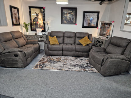 Walton Grey Fabric Recliner Sofas