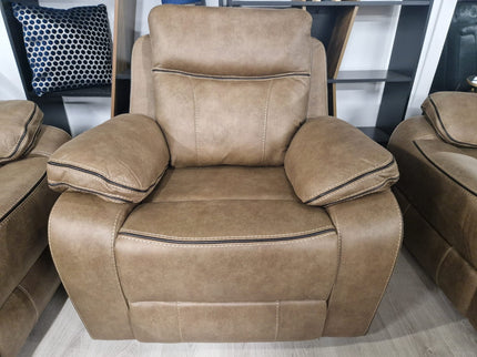 Moneen Tan Fabric Recliner Sofas