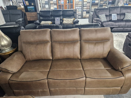 Moneen Tan Fabric Recliner Sofas