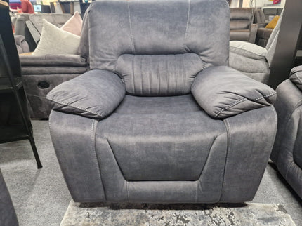 grey fabric recliner chair