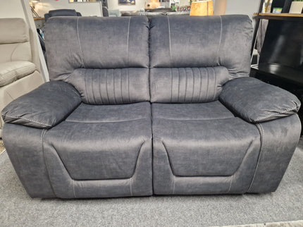 2 seater recliner sofa grey fabric