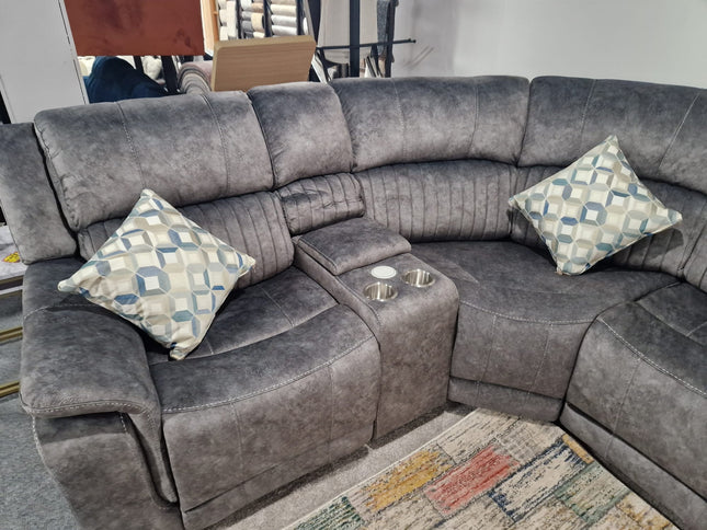 Platina Light Grey Recliner Corner Sofas