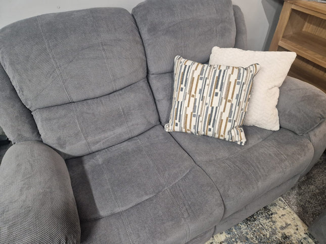 3+1+1 Seater Grey Fabric Recliner Sofas, Emma