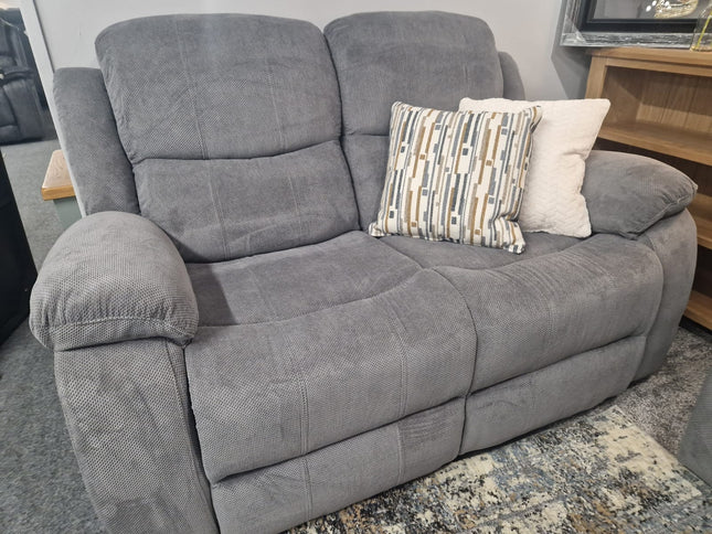 3+1+1 Seater Grey Fabric Recliner Sofas, Emma