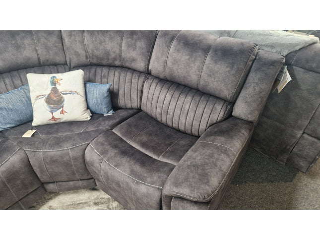 Platina Dark Grey Recliner Corner Sofas