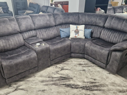 Platina Dark Grey Recliner Corner Sofas