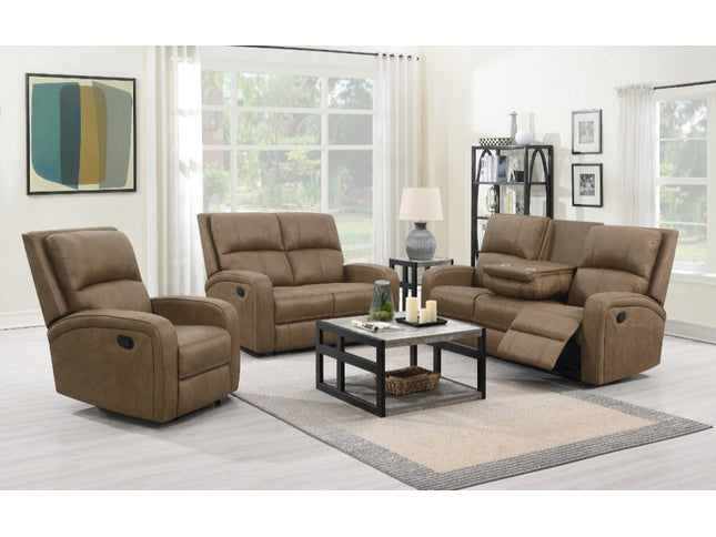 3+2+1 recliner sofa in tan fabric
