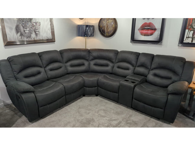 Ashley Recliner Corner Sofas Dark Grey