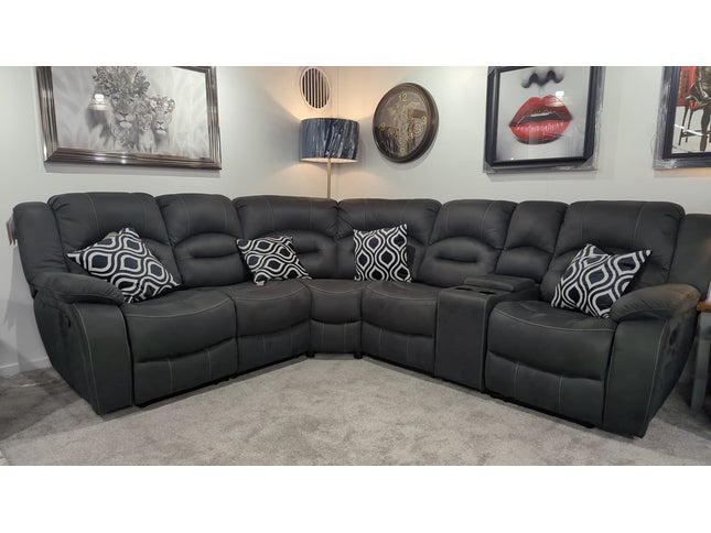 Ashley Recliner Corner Sofas Dark Grey